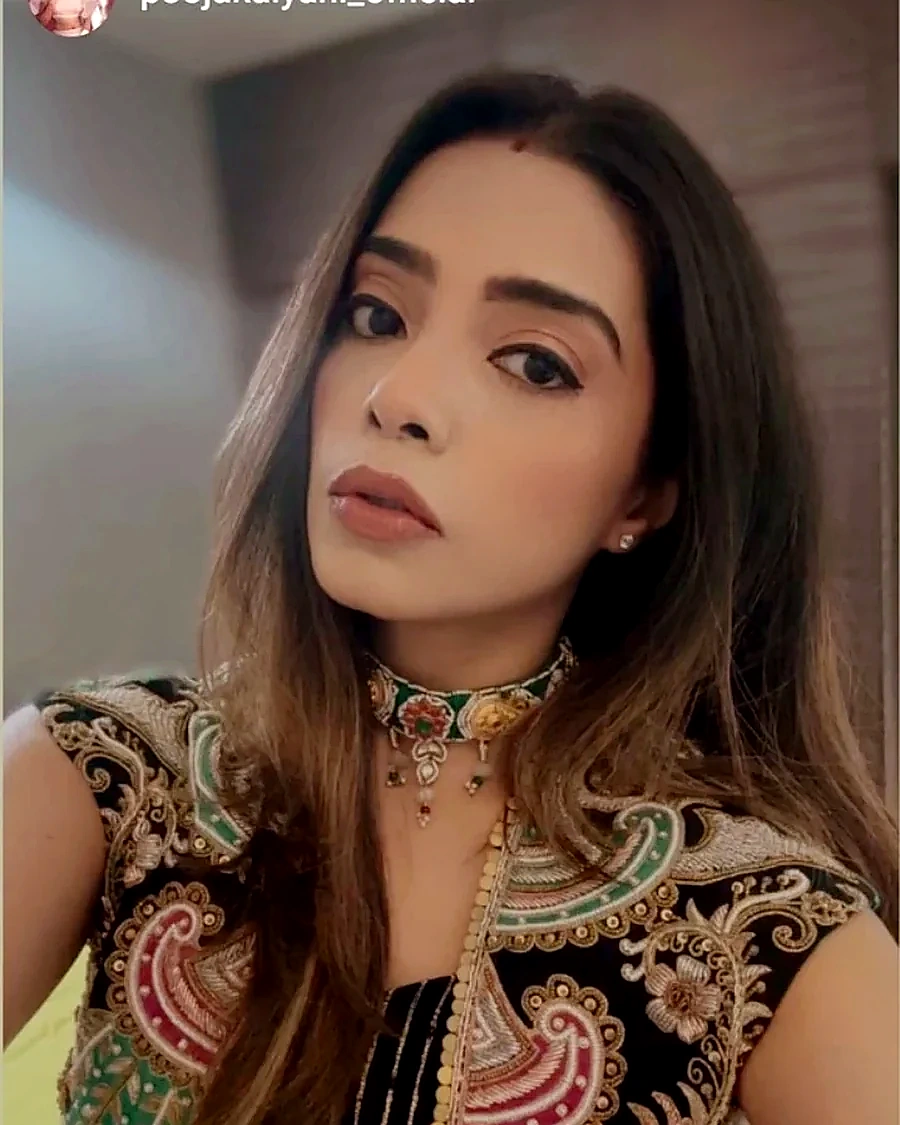 Pooja Kalyani in an embroidered Fable jacket look