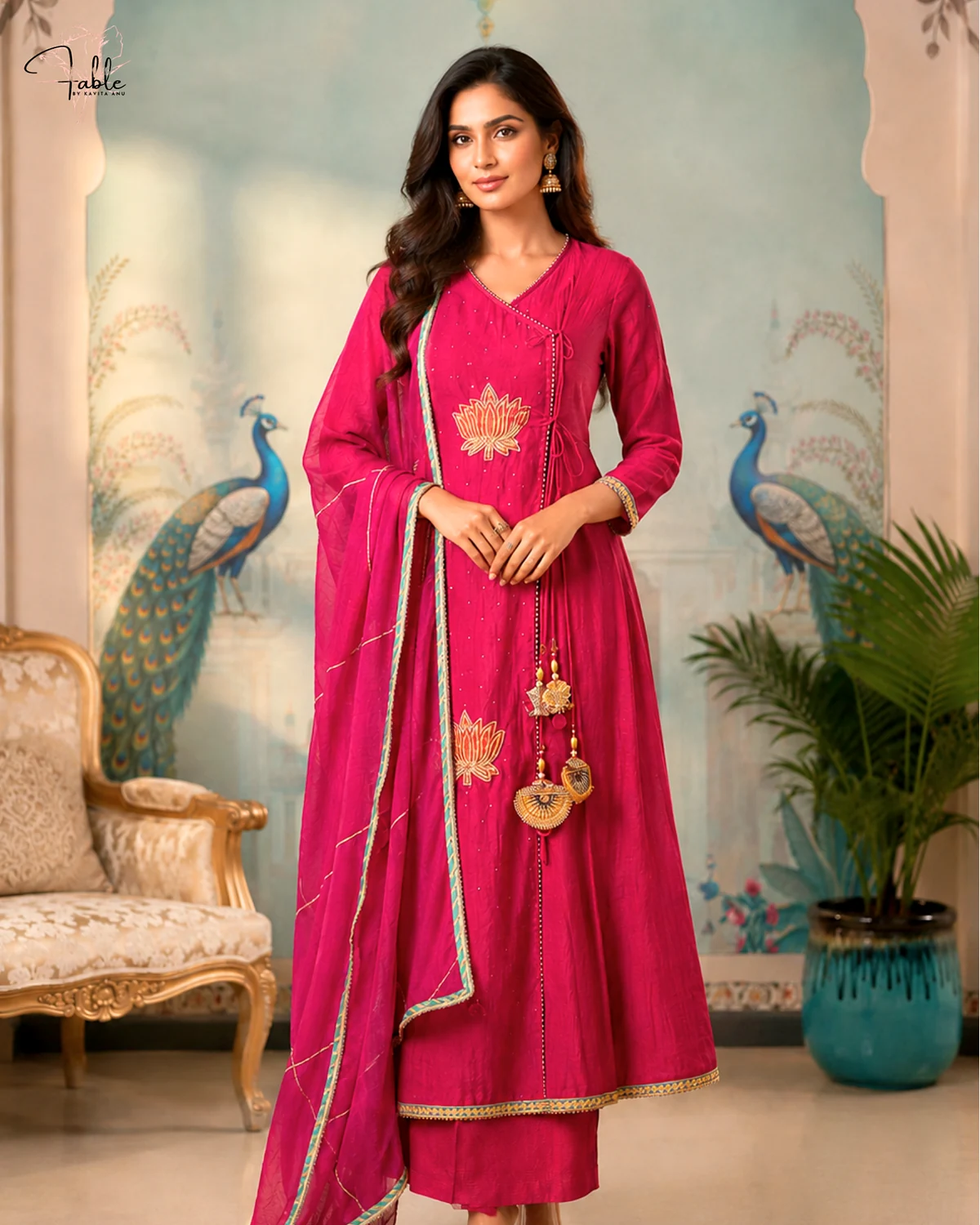Rani lotus anarkali